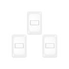 Kit C/3 - Conjunto Pial Pop 4X2 Branco Com Placa (1Tomada...