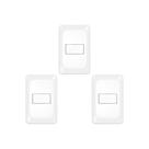 Kit C/3 - Conjunto Pial Pop 4X2 Branco Com Placa (1Tomada...