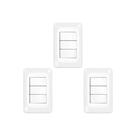 Kit C/3 - Conjunto Pial Pop 4X2 Branco Com Placa (3Parale...