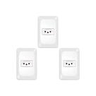 Kit C/3 - Conjunto Pial Pop Modulo Com Placa 4X2 - 1 Toma...