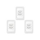 Kit C/3 - Conjunto Pial Pop Modulo Com Placa 4X2 - 2 Toma...