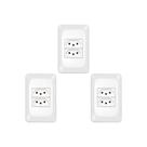 Kit C/3 - Conjunto Pial Pop Modulo Com Placa 4X2 - 2 Toma...
