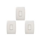 Kit C/3 - Conjunto Soprano Ilus 4X2 Branco Com Placa(1Sim...