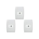Kit C/3 - Conjunto Soprano Ilus 4X2 Branco Com Placa(1Tomada(s) .. Kit C/3 - Conjunto Soprano Ilus 4X2 Branco Com Placa(1Tomada(s) ..