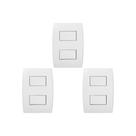 Kit C/3 - Conjunto Soprano Ilus 4X2 Branco Com Placa(2Sim...