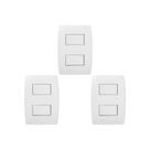 Kit C/3 - Conjunto Soprano Ilus 4X2 Branco Com Placa(2Sim...