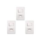 Kit C/3 - Conjunto Steck Linha Stella Com Placa 1 Simples...