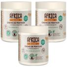 Kit C/ 3 Creme De Pentear África Baobá Vegano Condicionante Cabelos Com Curvatura Apse 500g