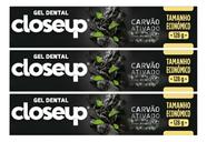 Kit C/3 Creme Dental Close-up Carvão Ativado 128g