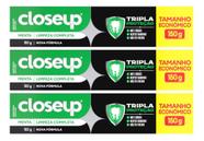 Kit C/3 Creme Dental Closeup Tripla Proteção Menta 150g