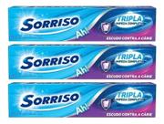 Kit C/3 Creme Dental Sorriso Tripla Limpeza 70g Kit C/3 Creme Dental Sorriso Tripla Limpeza 70g