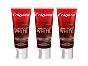 Kit C/ 3 Cremes Dental Colgate Luminous White Carvão Ativado 70g