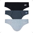 Kit C/3 Cueca Lupo Slip Masculina de Algodão 515