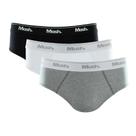 Kit C/ 3 Cuecas Mash Slip 100% Algodão - 010.04