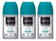 Kit C/3 Desodorante Antitranspirante Above Ocean Men 50ml