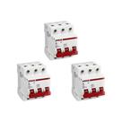Kit C/3 - Disjuntor Steck Din Tripolar 10A Sd63 C Sdd63C10 Kit C/3 - Disjuntor Steck Din Tripolar 10A Sd63 C Sdd63C10