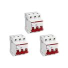 Kit C/3 - Disjuntor Steck Din Tripolar 80A Sd3 C Sdd3C80