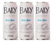 Kit C/3 Energetico Baly Coco E Açai 473ml Lata