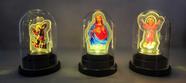 Kit c/3 Enfeites de Mesa Religioso Led com Cupula Imagens Cores:Modelo 2