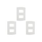 Kit C/3 - Espelho Placa Peesa Alfa P1504 4X2 2Modulo Dist...