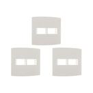 Kit C/3 - Espelho Placa Peesa Alfa P1522 4X4 2Modulo Branco