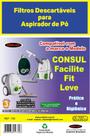 Kit C/3 Filtro Saco Coletor de Pó para Aspirador de Pó Consul Leve, Consul Fit e Consul Facilite