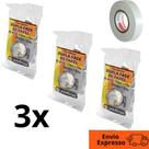 kit C/3 Fitas dupla face papel Branca 12mm x 10 metros Adelbras kit C/3 Fitas dupla face papel Branca 12mm x 10 metros Adelbras