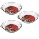 Kit c/3 Forma Assadeira Filetada Grande 1,6L Marinex Nadir