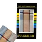 Kit c/ 3 Lenço Masculino de Algodão Cores Sortidas Premier