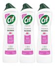 Kit C/3 Limpador Cremoso Cif Limpeza Milagrosa Floral 450ml