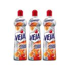 Kit C/3 Limpador Veja Multiuso Power Fusion Laranja 500ml