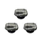 Kit C/3 - Luminaria Tartaruga Chapa Elite Preta Com Vidro... Kit C/3 - Luminaria Tartaruga Chapa Elite Preta Com Vidro...