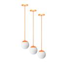 Kit c/3 lustre pendente globo jabuticaba stuttgart cobre