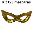 Kit C/3 Máscaras Gigante Carnaval Ouro 73CM Carnaval Kit C/3 Máscaras Gigante Carnaval Ouro 73CM Carnaval