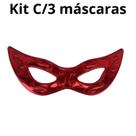 Kit C/3 Máscaras Gigante Carnaval Vermelho 73CM Carnaval Kit C/3 Máscaras Gigante Carnaval Vermelho 73CM Carnaval