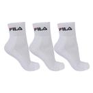 Kit c/ 3 Meias Unissex Fila Tripack Cano Médio Branco Kit c/ 3 Meias Unissex Fila Tripack Cano Médio Branco