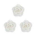 Kit C/3 Miçanga em Plástico Flor Rosa Branca 2 cm