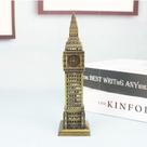 Kit c/ 3 Miniaturas Torre Big Ben Londres Metal 18cm London Relógio Decoração