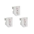 Kit C/3 - Modulo Steck Linha Stella 1 Tomada 20A. Branco ... Kit C/3 - Modulo Steck Linha Stella 1 Tomada 20A. Branco ...