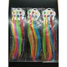 Kit c 3 pacote de mechas de cabelo colorido com fios prateados piranha festa carnaval infantil adult Kit c 3 pacote de mechas de cabelo colorido com fios prateados piranha festa carnaval infantil adult