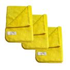 Kit C/3 Pano Microfibra Flanela Amarelo Auto Crazy 39x39 230gsm