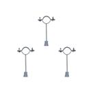 Kit C/3 - Para-Raio Suporte Para Tubo Protecao 1.1/2''Cha...