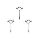Kit C/3 - Para-Raio Suporte Para Tubo Protecao 2''Rosca M...