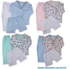 Kit C/3 Peças Pijama Outono Conjunto Bebe Criança Manga Longa