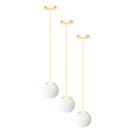 Kit c/3 pendente globo stuttgart - dourado brilho bq fl