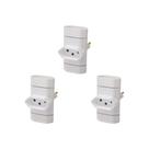 Kit C/3 - Pino 3 Saidas 2 Polos+Terra Perlex Branco 345Br Kit C/3 - Pino 3 Saidas 2 Polos+Terra Perlex Branco 345Br
