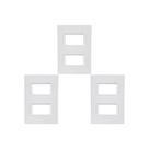 Kit C/3 - Placa Conjunto Modular Ilumi Vivaz 4X2 - 2 Modu...