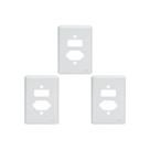 Kit C/3 - Placa Perlex Branca 4X2 (1 Saida+1Tomada) 23Pl2It