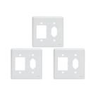 Kit C/3 - Placa Perlex Branca 4X4 (3 Saida+Tomada) 23Pl3/1T