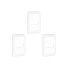 Kit C/3 - Placa Pial Pop Branca 4X2(1Modulo Horizontal) L...